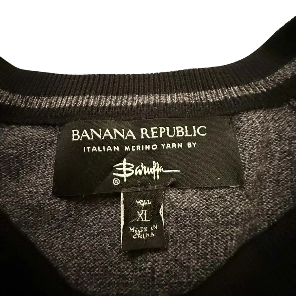 Banana Republic Italian Merino Wool Raglan Crewneck Sweater Tall XL